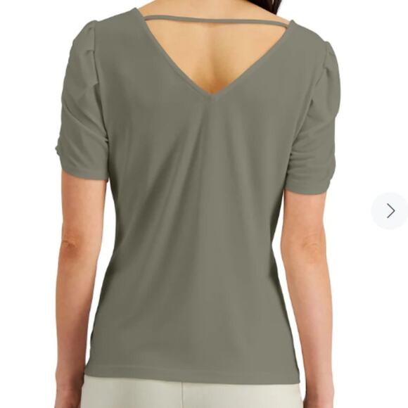 Studio by JPR Tops - JPR Studio Shirt Ruched Short Sleeve Top Sage Green Size Medium